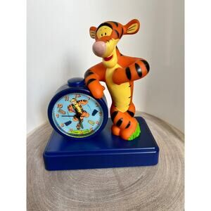 Vintage Tigger Talking Alarm Clock Disney Fantasma 8.5 Winnie The Pooh Works